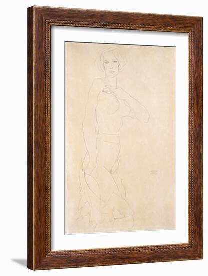 Nude Female, 1912-Egon Schiele-Framed Giclee Print