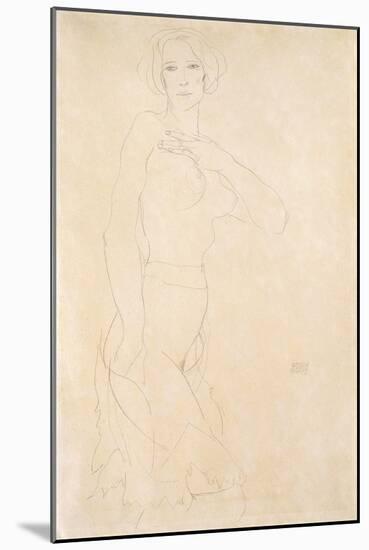 Nude Female, 1912-Egon Schiele-Mounted Giclee Print