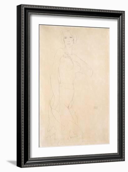 Nude Female, 1912-Egon Schiele-Framed Giclee Print