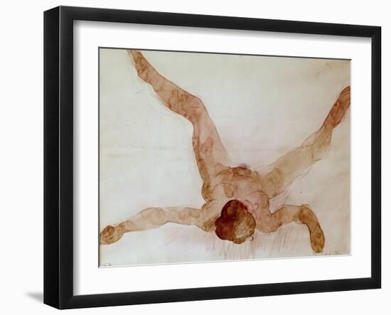 Nude Female Lying on Her Back-Auguste Rodin-Framed Giclee Print