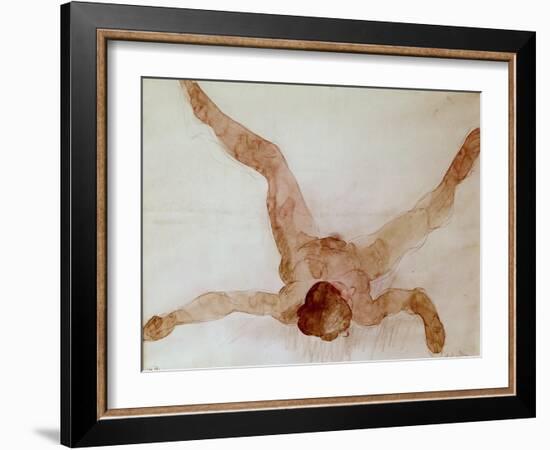 Nude Female Lying on Her Back-Auguste Rodin-Framed Giclee Print