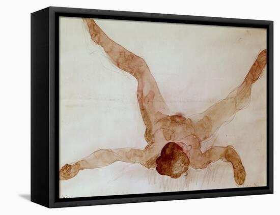 Nude Female Lying on Her Back-Auguste Rodin-Framed Premier Image Canvas