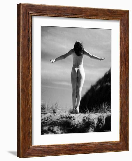 Nude Female Seen from the Back-null-Framed Photographic Print