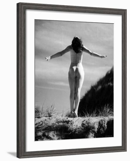 Nude Female Seen from the Back-null-Framed Photographic Print