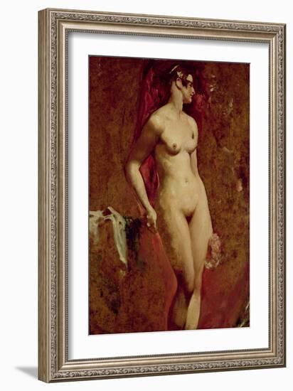 Nude Female Standing-William Etty-Framed Giclee Print