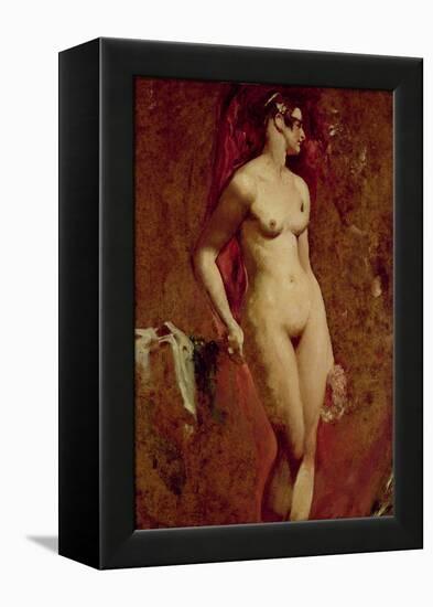 Nude Female Standing-William Etty-Framed Premier Image Canvas