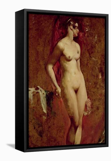 Nude Female Standing-William Etty-Framed Premier Image Canvas