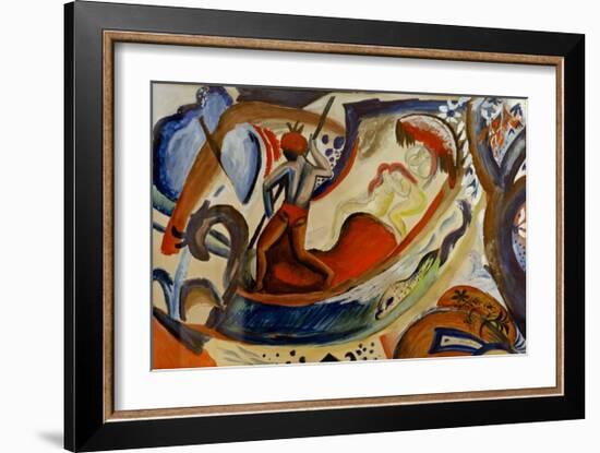 Nude Females in a Boat-Auguste Macke-Framed Giclee Print