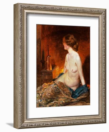 Nude Figure by Firelight-Guy Rose-Framed Giclee Print