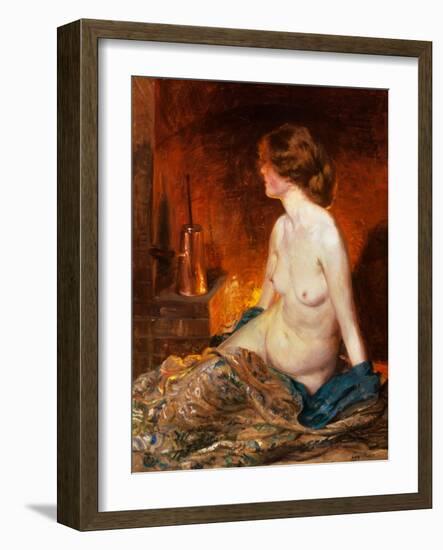 Nude Figure by Firelight-Guy Rose-Framed Giclee Print