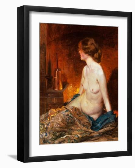 Nude Figure by Firelight-Guy Rose-Framed Giclee Print