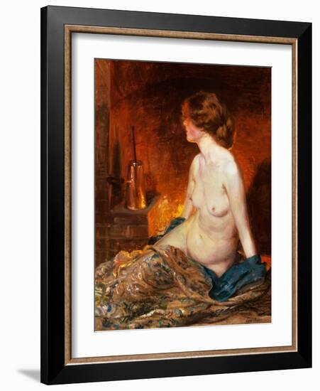 Nude Figure by Firelight-Guy Rose-Framed Giclee Print