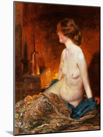 Nude Figure by Firelight-Guy Rose-Mounted Giclee Print