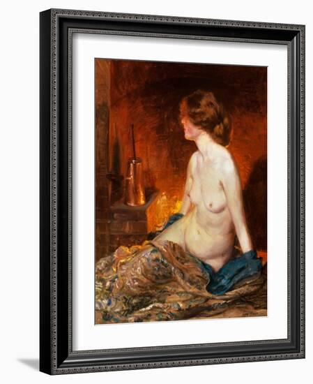 Nude Figure by Firelight-Guy Rose-Framed Giclee Print