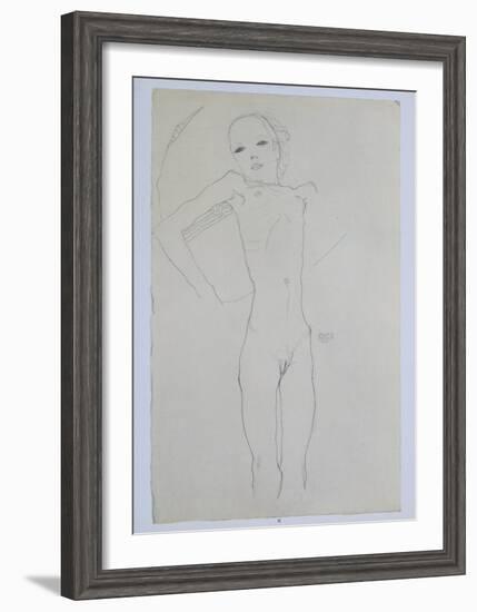 Nude Girl, 1911-Egon Schiele-Framed Collectable Print