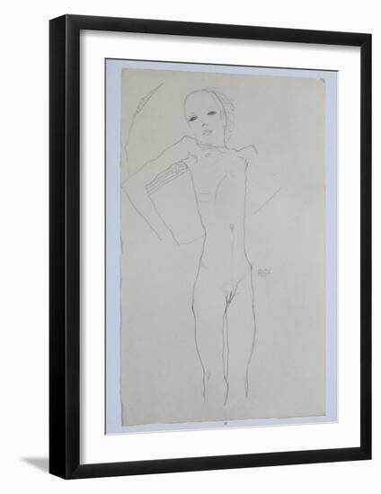 Nude Girl, 1911-Egon Schiele-Framed Collectable Print