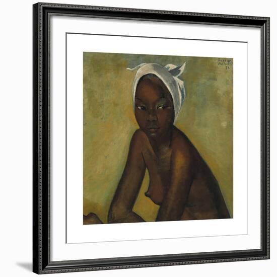 Nude Girl in a White Head Tie-Boscoe Holder-Framed Premium Giclee Print