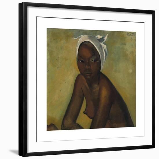 Nude Girl in a White Head Tie-Boscoe Holder-Framed Premium Giclee Print