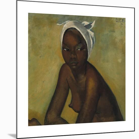 Nude Girl in a White Head Tie-Boscoe Holder-Mounted Premium Giclee Print