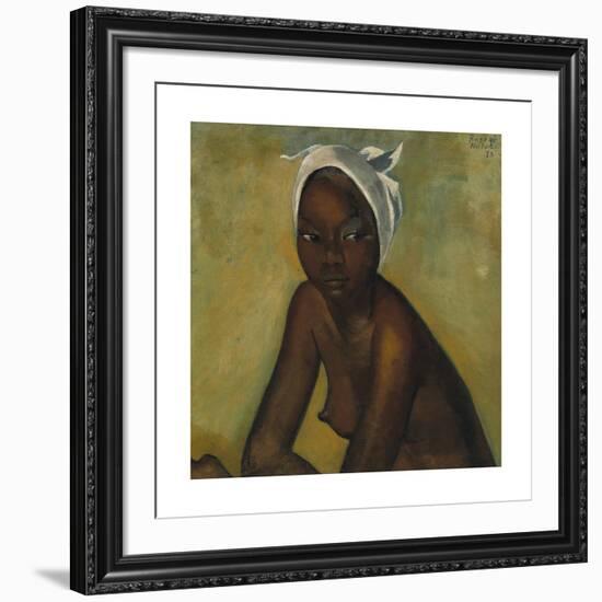 Nude Girl in a White Head Tie-Boscoe Holder-Framed Premium Giclee Print