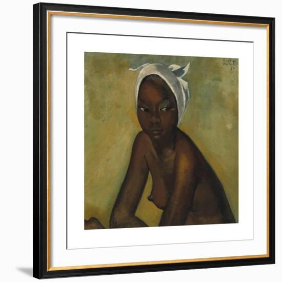 Nude Girl in a White Head Tie-Boscoe Holder-Framed Premium Giclee Print