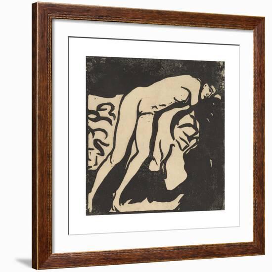 Nude Girl-Ernst Ludwig Kirchner-Framed Premium Giclee Print