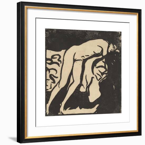 Nude Girl-Ernst Ludwig Kirchner-Framed Premium Giclee Print