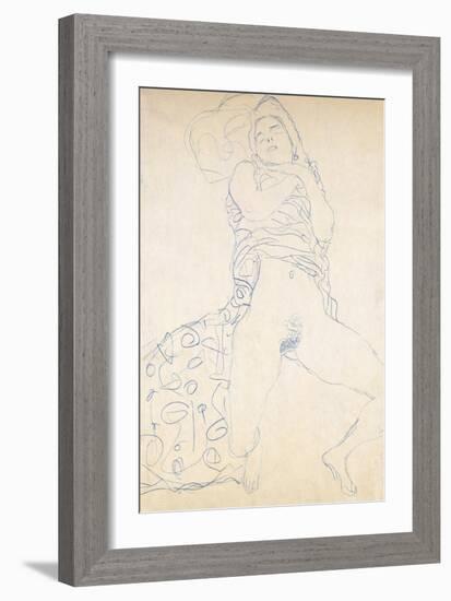 Nude; Halbakt, 1913 (Nude; Halbakt Gustav Klimt (1862-1918))-Gustav Klimt-Framed Giclee Print