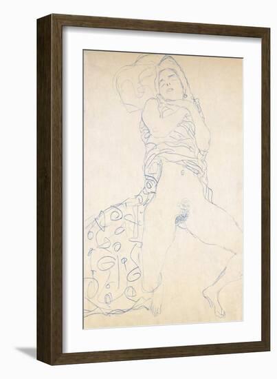 Nude; Halbakt, 1913 (Nude; Halbakt Gustav Klimt (1862-1918))-Gustav Klimt-Framed Giclee Print