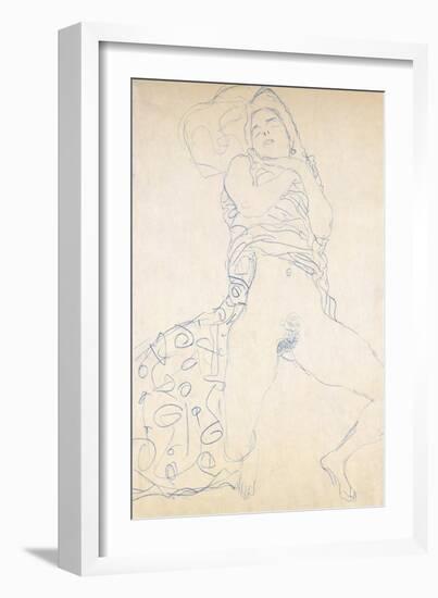 Nude; Halbakt, 1913 (Nude; Halbakt Gustav Klimt (1862-1918))-Gustav Klimt-Framed Giclee Print