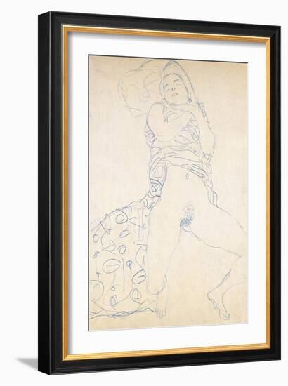 Nude; Halbakt, 1913 (Nude; Halbakt Gustav Klimt (1862-1918))-Gustav Klimt-Framed Giclee Print