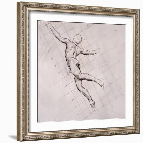 Nude in Action-John Singer Sargent-Framed Giclee Print