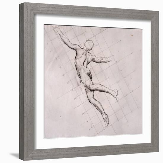 Nude in Action-John Singer Sargent-Framed Giclee Print