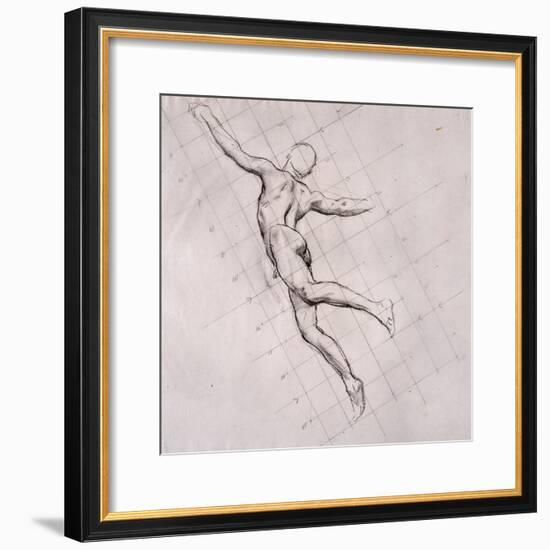 Nude in Action-John Singer Sargent-Framed Giclee Print