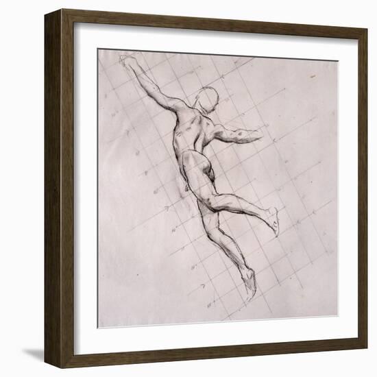 Nude in Action-John Singer Sargent-Framed Giclee Print