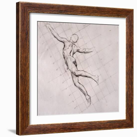 Nude in Action-John Singer Sargent-Framed Giclee Print