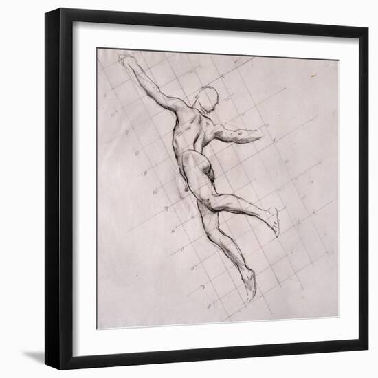 Nude in Action-John Singer Sargent-Framed Giclee Print