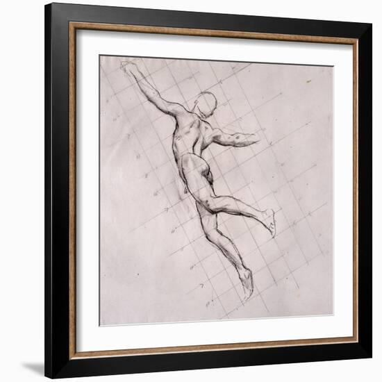 Nude in Action-John Singer Sargent-Framed Giclee Print