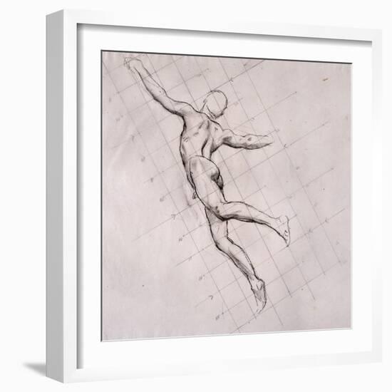 Nude in Action-John Singer Sargent-Framed Giclee Print