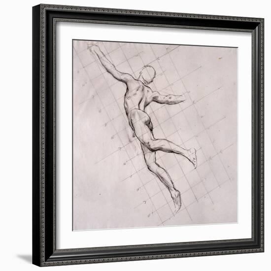 Nude in Action-John Singer Sargent-Framed Giclee Print