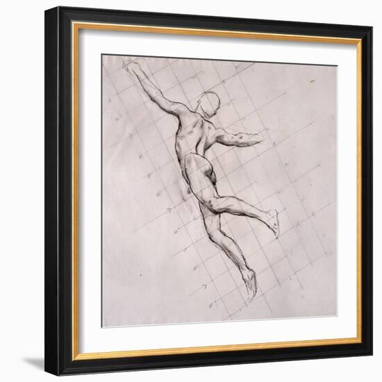 Nude in Action-John Singer Sargent-Framed Giclee Print