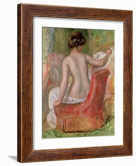 Nude in an Armchair, 1900-Pierre-Auguste Renoir-Framed Giclee Print