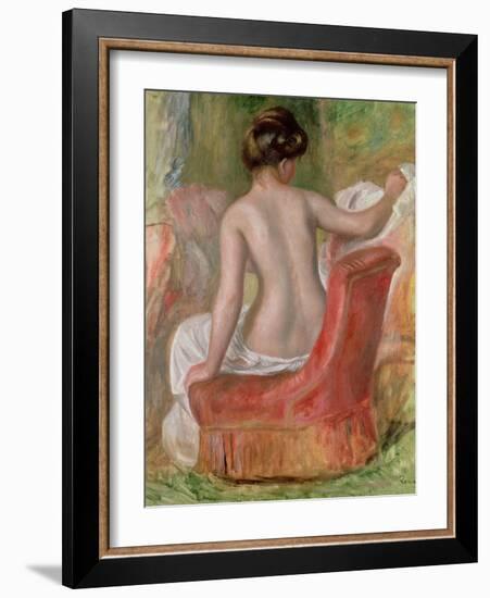 Nude in an Armchair, 1900-Pierre-Auguste Renoir-Framed Giclee Print