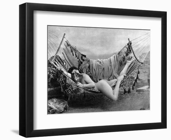 Nude In Hammock, C1885-null-Framed Photographic Print
