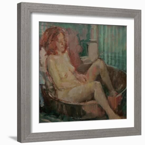 Nude in Old Tub, 2008-Pat Maclaurin-Framed Giclee Print