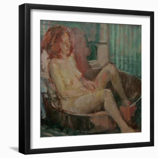 Nude in Old Tub, 2008-Pat Maclaurin-Framed Giclee Print