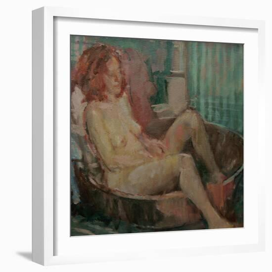 Nude in Old Tub, 2008-Pat Maclaurin-Framed Giclee Print