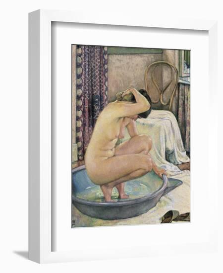 Nude in the Bath-Théo van Rysselberghe-Framed Art Print