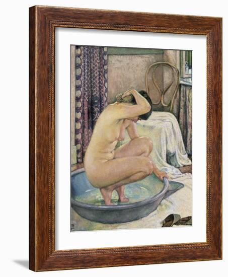 Nude in the Bath-Théo van Rysselberghe-Framed Art Print