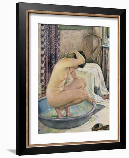 Nude in the Bath-Théo van Rysselberghe-Framed Art Print